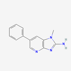 molecular formula C13H12N4 B1677688 2-Amino-1-methyl-6-phenylimidazo[4,5-b]pyridine CAS No. 105650-23-5