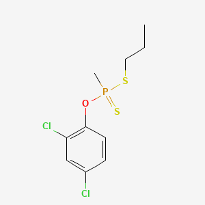 molecular formula C10H13Cl2OPS2 B1677718 O-(2,4-Dichlorophenyl) S-propyl methylphosphonodithioate CAS No. 63869-33-0