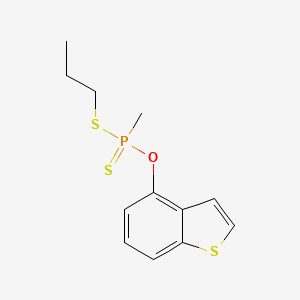 molecular formula C12H15OPS3 B1677719 Phosphonodithioic acid, methyl-, O-(benzo(b)thien-4-yl) S-propyl ester CAS No. 18729-79-8
