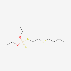 molecular formula C10H23O2PS3 B1677725 Phosphorodithioic acid, S-(2-butylthioethyl) O,O-diethyl ester CAS No. 10606-88-9