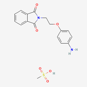 molecular formula C17H18N2O6S B1677739 Phthalimide, N-(2-(p-aminophenoxy)ethyl)-, methanesulfonate CAS No. 109566-95-2