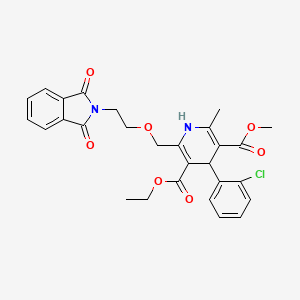 molecular formula C28H27ClN2O7 B1677751 Phthalimidoamlodipine CAS No. 88150-62-3