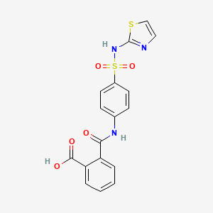 molecular formula C17H13N3O5S2 B1677756 Phthalylsulfathiazole CAS No. 85-73-4