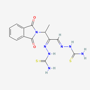 molecular formula C14H15N7O2S2 B1677758 Phtiobuzone CAS No. 70386-40-2
