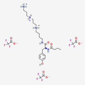 molecular formula C29H44F9N5O9 B1677761 Philanthotoxin 433 tris(trifluoroacetate) salt CAS No. 276684-27-6