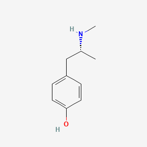 B1677763 p-Hydroxymethamphetamine, (R)- CAS No. 118138-55-9