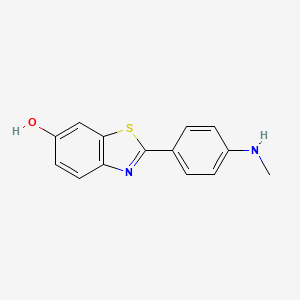 molecular formula C14H12N2OS B1677777 2-(4-(甲基氨基)苯基)苯并[d]噻唑-6-醇 CAS No. 566169-93-5