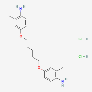 molecular formula C19H28Cl2N2O2 B1677810 o-Toluidine, 4,4'-pentamethylenedioxydi-, dihydrochloride CAS No. 110194-72-4