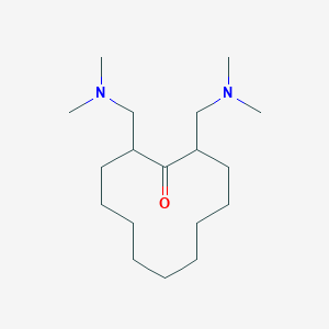 B1677924 2,12-Bis[(dimethylamino)methyl]cyclododecanone CAS No. 150661-91-9