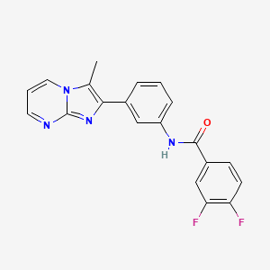 molecular formula C20H14F2N4O B1677933 NCGC00135472 CAS No. 862811-76-5