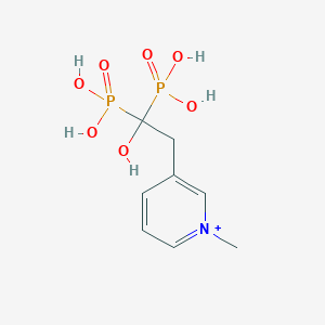 molecular formula C8H14NO7P2+ B1677941 3-(2-Hydroxy-2,2-Diphosphonoethyl)-1-Methylpyridinium CAS No. 154618-13-0