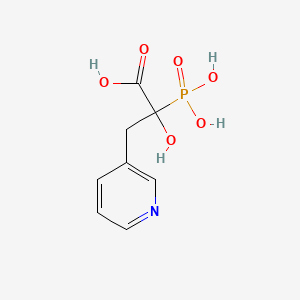 B1677942 2-Hydroxy-2-phosphono-3-(pyridin-3-yl)propanoic acid CAS No. 152831-36-2