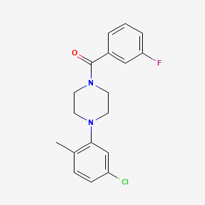 molecular formula C18H18ClFN2O B1677979 1-(5-Chloro-2-methylphenyl)-4-(3-fluorobenzoyl)piperazine CAS No. 915893-66-2