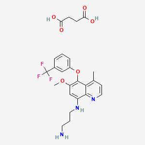 molecular formula C25H28F3N3O6 B1677982 PQ1 Succinate CAS No. 955995-51-4