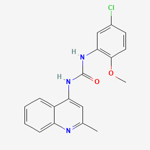 molecular formula C18H16ClN3O2 B1677983 1-(5-Chloro-2-methoxyphenyl)-3-(2-methylquinolin-4-yl)urea CAS No. 196868-63-0