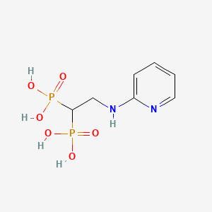 [1-Phosphono-2-(pyridin-2-ylamino)ethyl]phosphonic acid
