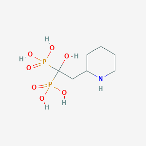 molecular formula C7H17NO7P2 B1677989 [1-Hydroxy-1-phosphono-2-(piperidin-2-yl)ethyl]phosphonic acid CAS No. 116162-16-4