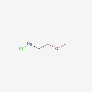 molecular formula C3H7ClHgO B1677994 Mercury, chloro(2-methoxyethyl)- CAS No. 123-88-6