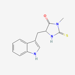 molecular formula C13H13N3OS B1678002 5-(1H-indol-3-ylmethyl)-3-methyl-2-thioxo-4-Imidazolidinone CAS No. 4311-88-0