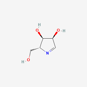 molecular formula C5H9NO3 B1678006 (2R,3R,4S)-2-(hydroxymethyl)-3,4-dihydro-2H-pyrrole-3,4-diol CAS No. 108692-47-3