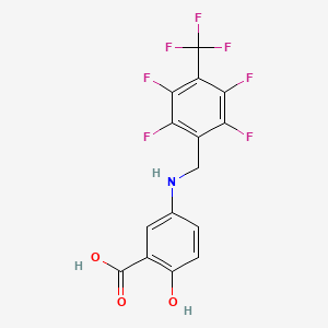 molecular formula C15H8F7NO3 B1678020 Nelonemdaz CAS No. 640290-67-1