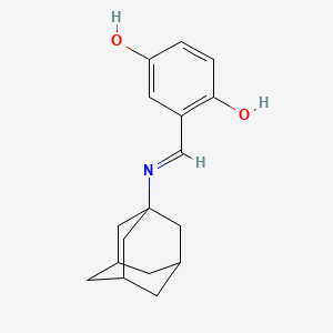 molecular formula C17H21NO2 B1678067 1-(2,5-Dihydroxybenzylidene)aminoadamantane CAS No. 112851-89-5