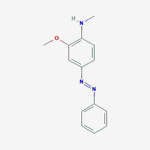 molecular formula C14H15N3O B167807 3-Methoxy-4-monomethylaminoazobenzene CAS No. 10121-94-5