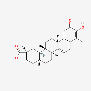 molecular formula C30H40O4 B1678111 methyl 10-hydroxy-2,4a,6a,6a,9,14a-hexamethyl-11-oxo-1,3,4,5,6,13,14,14b-octahydropicene-2-carboxylate CAS No. 1258-84-0