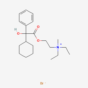 molecular formula C21H34BrNO3 B1678121 Oxyphenonium Bromide CAS No. 50-10-2