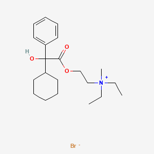 molecular formula C21H34BrNO3 B1678121 Oxyphenonium bromide CAS No. 50-10-2