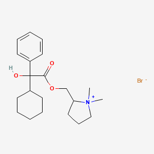 molecular formula C21H32BrNO3 B1678123 Oxypyrronium bromide CAS No. 561-43-3