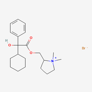 molecular formula C21H34BrNO4 B1678123 Oxypyrronium bromide CAS No. 561-43-3