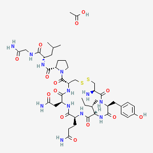 molecular formula C45H70N12O14S2 B1678128 Oxytocin acetate CAS No. 6233-83-6
