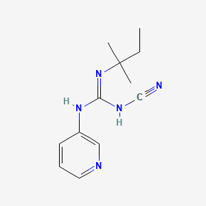 molecular formula C12H17N5 B1678134 N-cyano-N'-(1,1-dimethylpropyl)-N''-(3-pyridinyl)guanidine CAS No. 60559-98-0