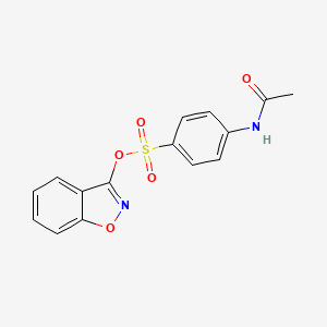 molecular formula C15H12N2O5S B1678137 1,2-Benzoxazol-3-yl 4-acetamidobenzene-1-sulfonate CAS No. 77408-67-4