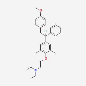 molecular formula C29H37NO2 B1678150 N,N-Diethyl-2-(4-(2-(4-methoxyphenyl)-1-phenylethyl)-2,6-dimethylphenoxy)ethanamine CAS No. 61064-70-8