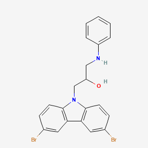 molecular formula C21H18Br2N2O B1678151 1-(3,6-Dibromo-carbazol-9-yl)-3-phenylamino-propan-2-ol CAS No. 301353-96-8