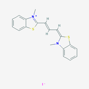 molecular formula C19H17IN2S2 B167816 3-Methyl-2-[3-(3-methyl-1,3-benzothiazol-3-ium-2-yl)prop-2-enylidene]-1,3-benzothiazole;iodide CAS No. 1742-91-2