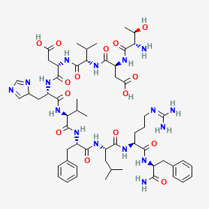 molecular formula C58H86N16O15 B1678173 H-Thr-Asp-Val-Asp-His-Val-Phe-Leu-Arg-Phe-NH2 CAS No. 143458-86-0
