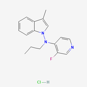 molecular formula C17H19ClFN3 B1678201 N-(3-Fluoro-4-pyridinyl)-3-methyl-N-propyl-1H-indol-1-amine CAS No. 119229-64-0