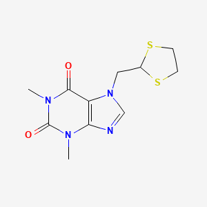 molecular formula C11H14N4O2S2 B1678207 Nestifylline CAS No. 116763-36-1
