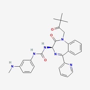 molecular formula C28H30N6O3 B1678208 Sograzepide CAS No. 155488-25-8