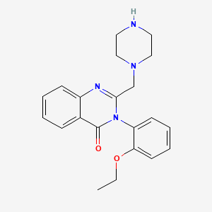 molecular formula C21H24N4O2 B1678235 3-(2-Ethoxyphenyl)-2-(piperazin-1-ylmethyl)quinazolin-4-one CAS No. 903499-49-0