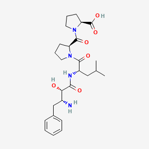 molecular formula C26H38N4O6 B1678240 H-bAla(2-OH,3-Bn)-DL-Leu-DL-Pro-DL-Pro-OH CAS No. 123652-87-9