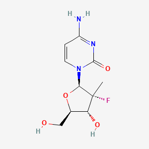 molecular formula C10H14FN3O4 B1678262 2'-deoxy-2'-fluoro-2'-C-methylcytidine CAS No. 817204-33-4