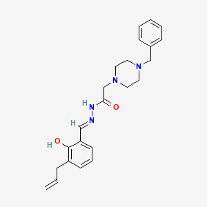molecular formula C23H28N4O2 B1678268 (E)-N'-(3-allyl-2-hydroxybenzylidene)-2-(4-benzylpiperazin-1-yl)acetohydrazide CAS No. 315183-21-2