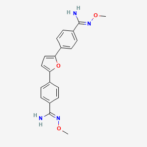 molecular formula C20H20N4O3 B1678284 N'-methoxy-4-[5-[4-[(E)-N'-methoxycarbamimidoyl]phenyl]-2-furyl]benzamidine CAS No. 186953-56-0