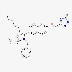 molecular formula C32H31N5O B1678287 Diaplasinin CAS No. 481631-45-2