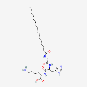 molecular formula C30H54N6O5 B1678293 棕榈酰寡肽 CAS No. 147732-56-7