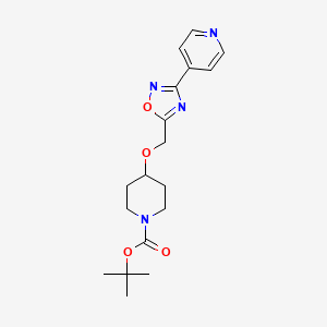 molecular formula C18H24N4O4 B1678301 Tert-butyl 4-((3-(pyridin-4-yl)-1,2,4-oxadiazol-5-yl)methoxy)piperidine-1-carboxylate CAS No. 857652-30-3